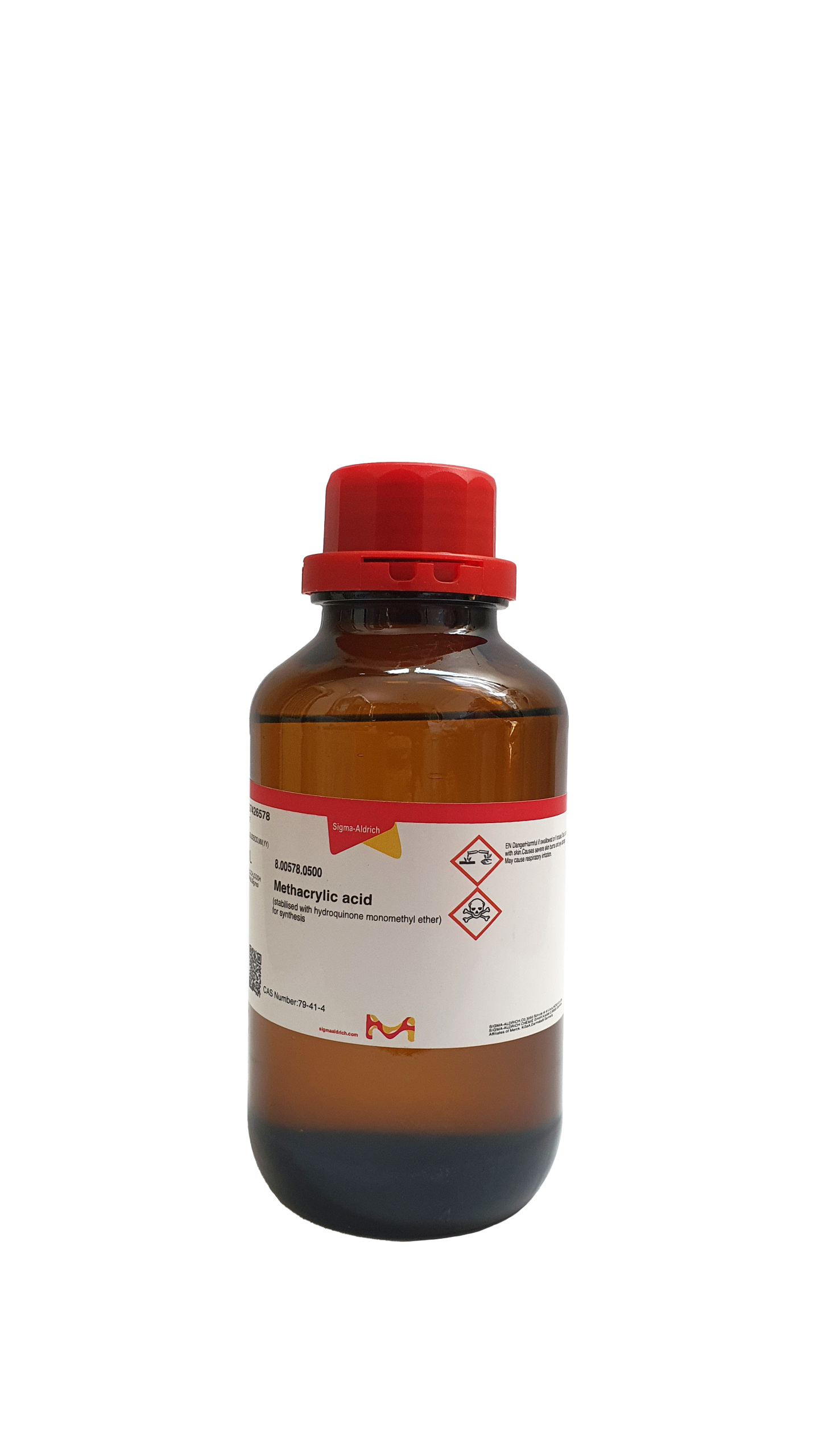 اسید متاکریلیک (Methacrylic Acid) مرک گرید سنتز با خلوص 99٪، ماده اولیه تولید پلیمرها، رزینهای اکریلیکی و سنتز شیمیایی آزمایشگاه