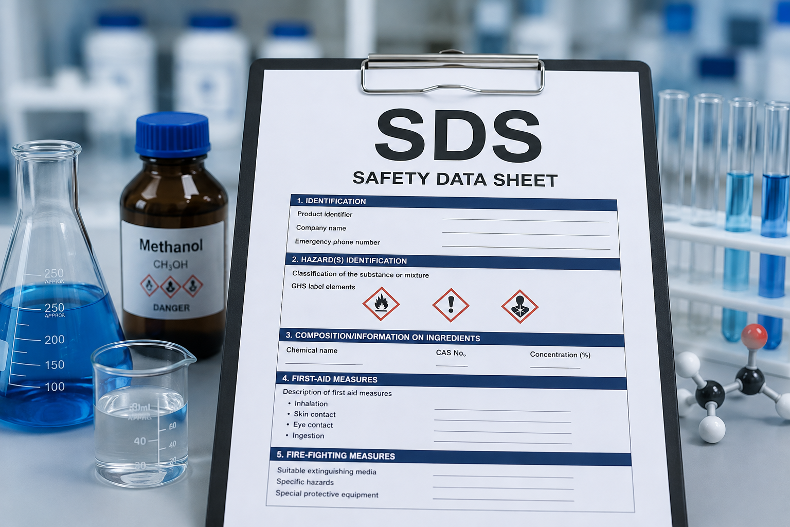 SDS چیست؟ راهنمای کامل برگه اطلاعات ایمنی مواد شیمیایی و تفاوت آن با COA